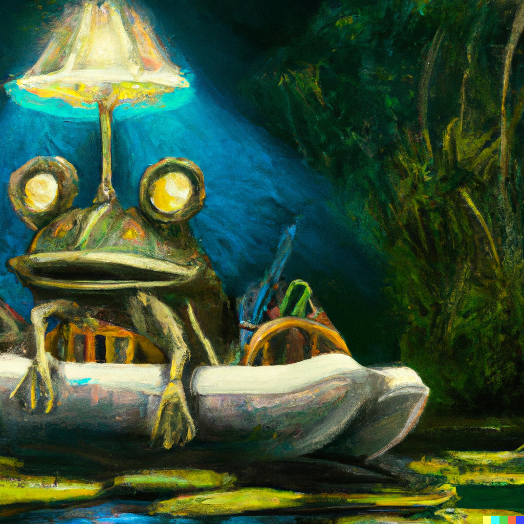 https://cloud-p7h3gq2gt-hack-club-bot.vercel.app/0dall__e_2022-10-18_23.27.49_-_detailed_oil_painting_of_a_toad-like_vehicle_sailing_from_the_swampy_waters_of_the_mangrove_shoreline_into_the_luminous_depths_of_the_lamp-kelp_forest.png